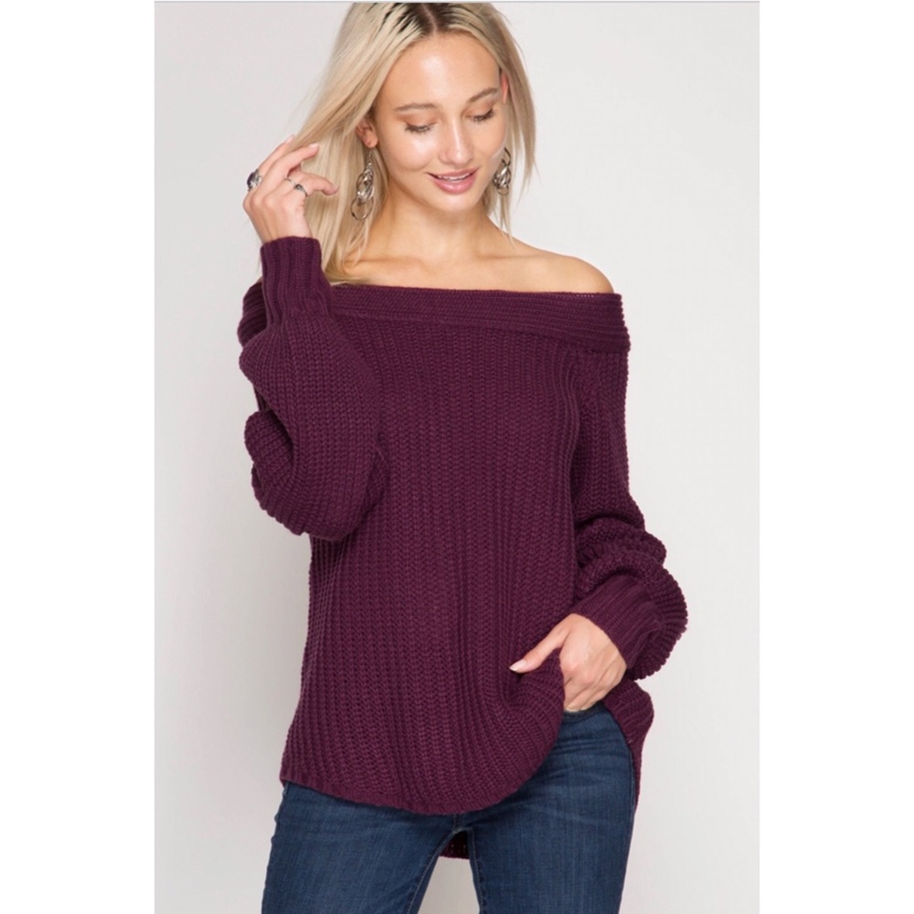 Off Shoulder Sweater